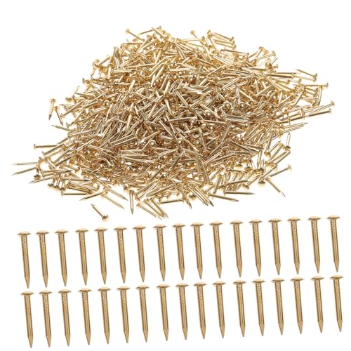 Pequeños clavos de cobre 1.2x10mm para colgar cuadros y manualidades miniatura 1