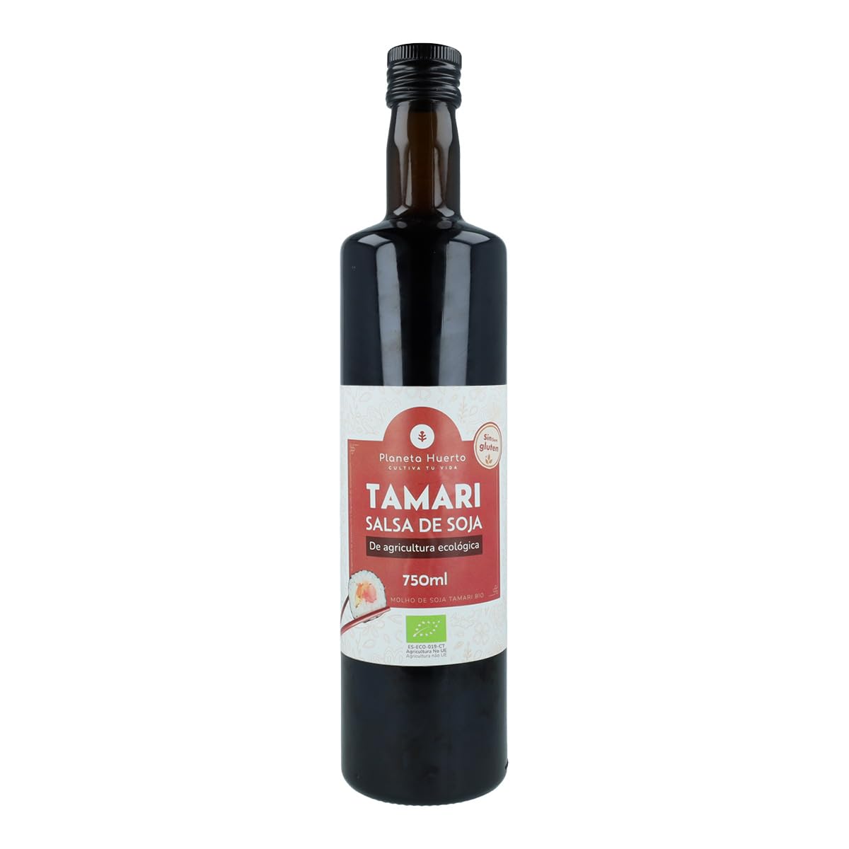 Salsa Tamari Ecológica 750 ml sin Gluten - Salsa de Soja Fermentada Naturalmente para Cocina Asiática
