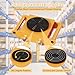 TFCFL 4pcs Machinery Skates, Machinery Mover with 2pcs Steering Handles, 6T/13200lbs Capacity, Machine Moving Skates Dolly w/ 360° Rotation Cap & 4 Rollers, Industrial Moving Equipment, Yellow