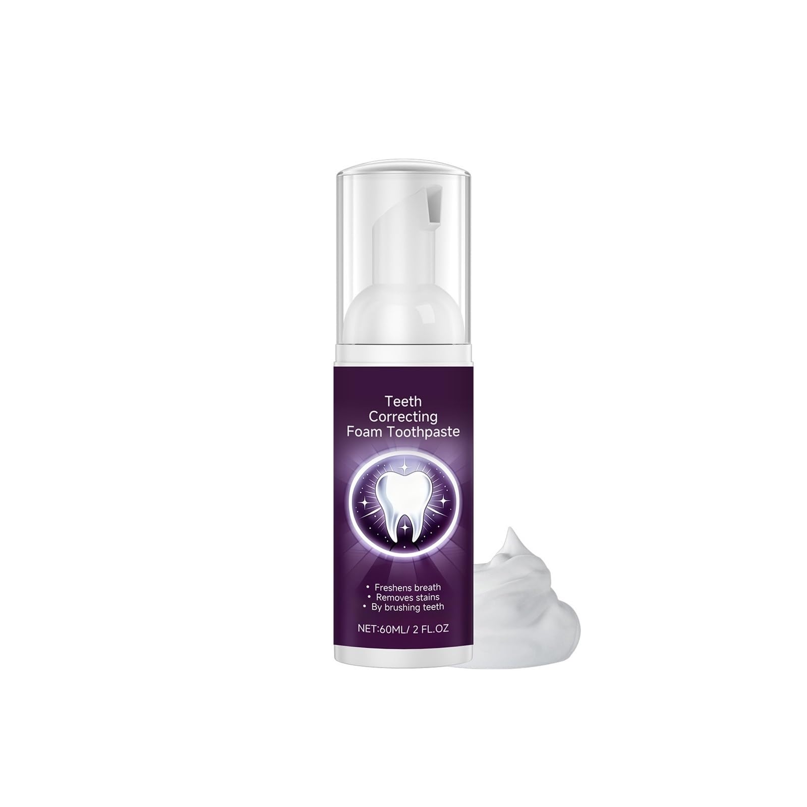 60 ml de pasta de dientes tipo mousse | Espuma rica y cremosa que llega profundamente entre los dientes, diseño de dispensador de bomba.(3pcs)