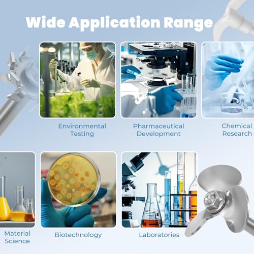 Image of PTFE Stirring Rod with Three-Blade Propeller Stirrer & Dissolution Paddle Stirrer - 3-Piece High-Performance Lab Stirring Tool Set, Chemical-Resistant Precision Mixing for Lab Industrial Use