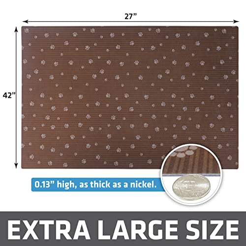 Drymate Dog Crate Mat Liner, Absorbs Urine, Waterproof, Non-Slip, Washable Puppy Pee Pad For Kennel Training - Use Under Pet Cage To Protect Floors, Thin Cut To Fit Design (Usa Made) (Brown)(27"X42") #TOP5