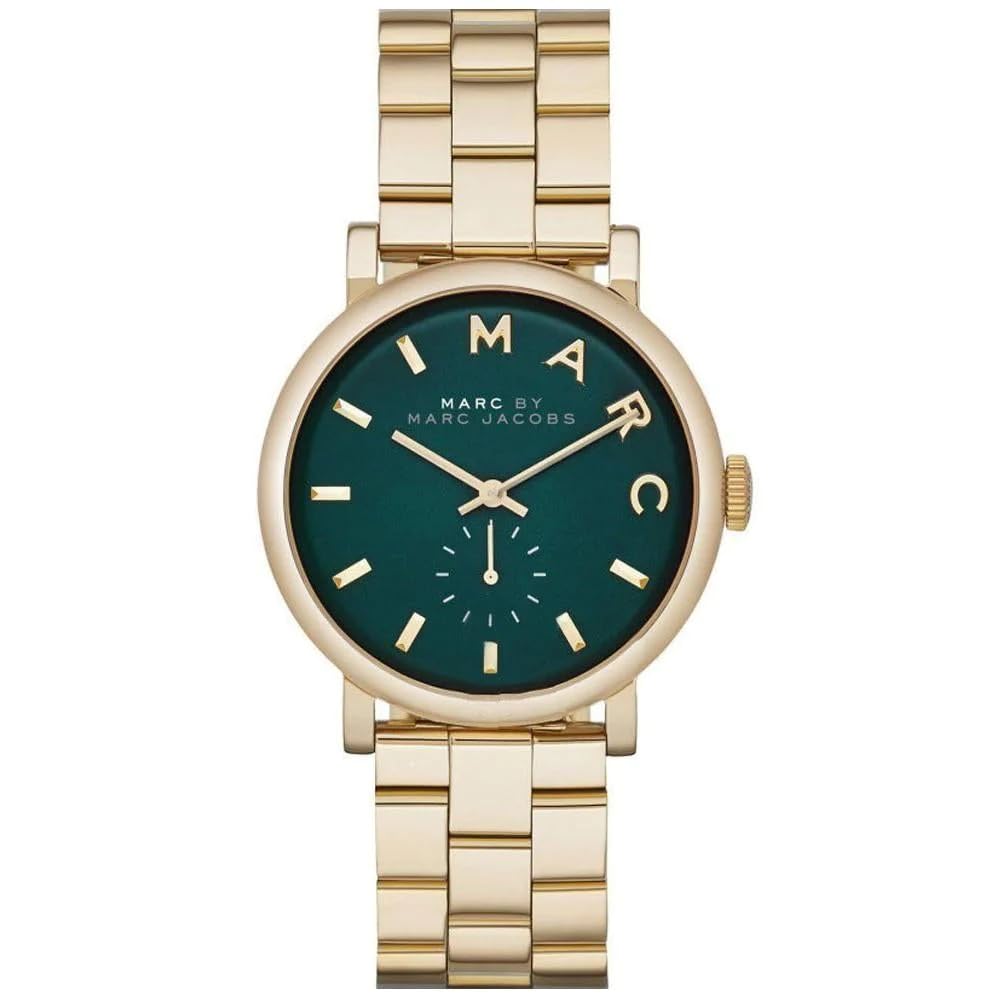 Marc by Marc Jacobs Women's Green Dial Stainless Steel Band Watch - Mbm3245, Analog Display, Quartz Movement