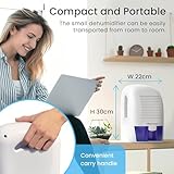 Pro Breeze Dehumidifier 1500ml Portable Air Dehumidifier for Damp, Mould, Moisture in Home, Kitchen, Bedroom, Caravan, Office, Garage, Bathroom, Basement - Image 7