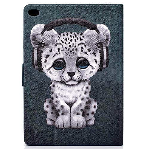 Cute Leopard Ipad 9.7 Inch 2018 2017 Case/Ipad Air Case/Ipad Air 2 Case Pu Leather Folio Smart Cover With Auto Sleep Wake Stand Wallet Case For Apple Ipad 6Th/5Th Gen,Ipad Air 1 2 (Green White) #TOP2