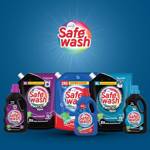 Image of Safewash Gentle Premium Liquid Detergent 2kg Pouch with Active Fabric Conditioners| Soda and Bleach Free| PH Neutral Formula for 7-in-1 Expert Care