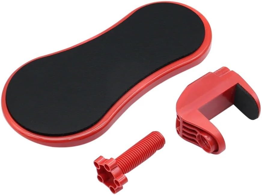 Gerrit Desk Computer Armrest Adjustable Ergonomic Wrist Rest Keyboard Armrest Extender Swivel Mouse Pad Bracket (Color : Red)
