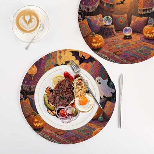 Dessous de plat citrouille orange lot de 3 à offrir pour Halloween