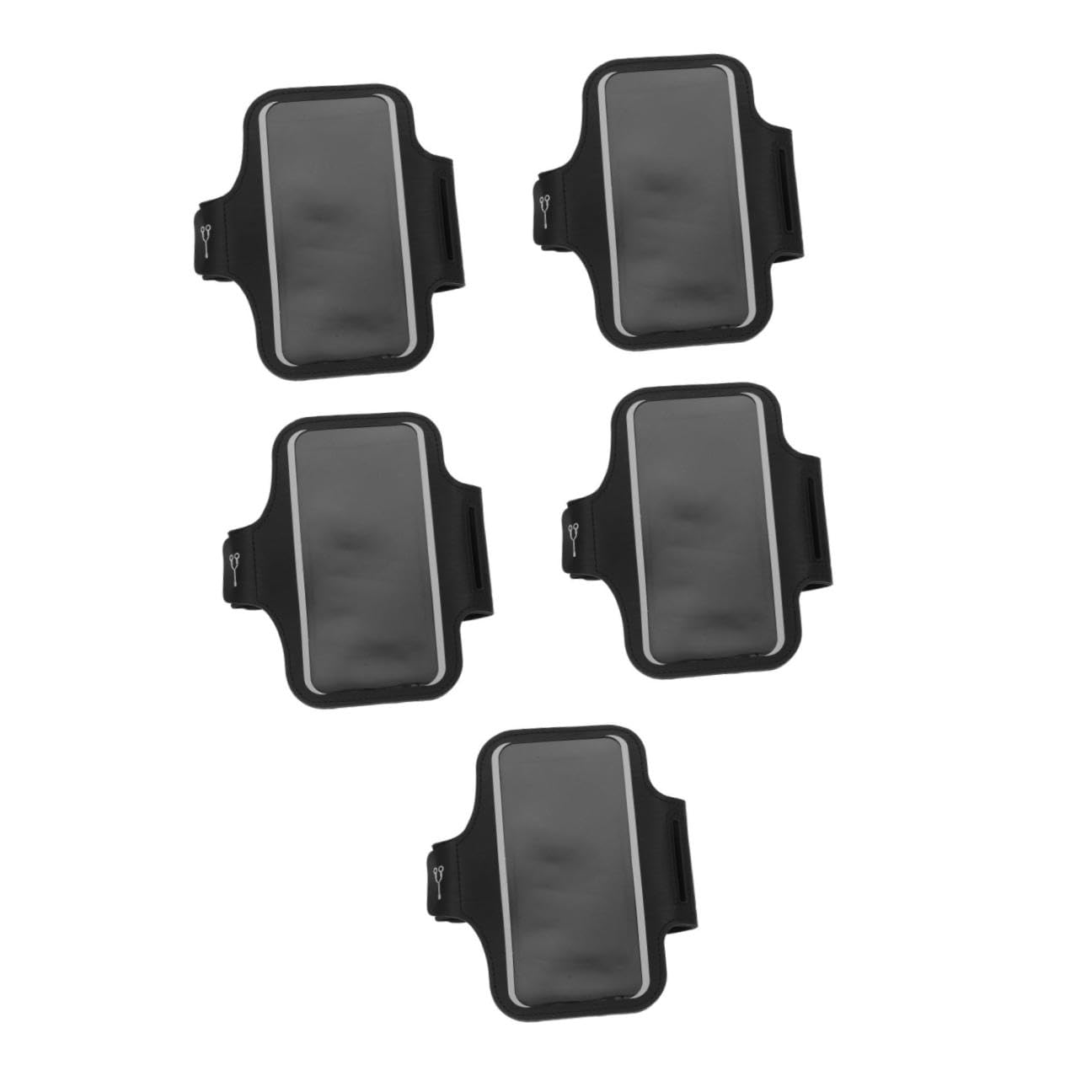 5 Stück Leichtes Sportarmband für Handy bis Atmungsaktives Wasserabweisendes Laufarmband mit Touchscreen-Funktion Komfortabel und Federleicht für Fitness Joggen Workout
