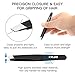 Eyebrow Tweezers,Stainless Steel Tweezers, Precision Tweezers for Eyebrows - Great Precision for Facial Hair, Ingrown Hair, Splinter Remover (Black)