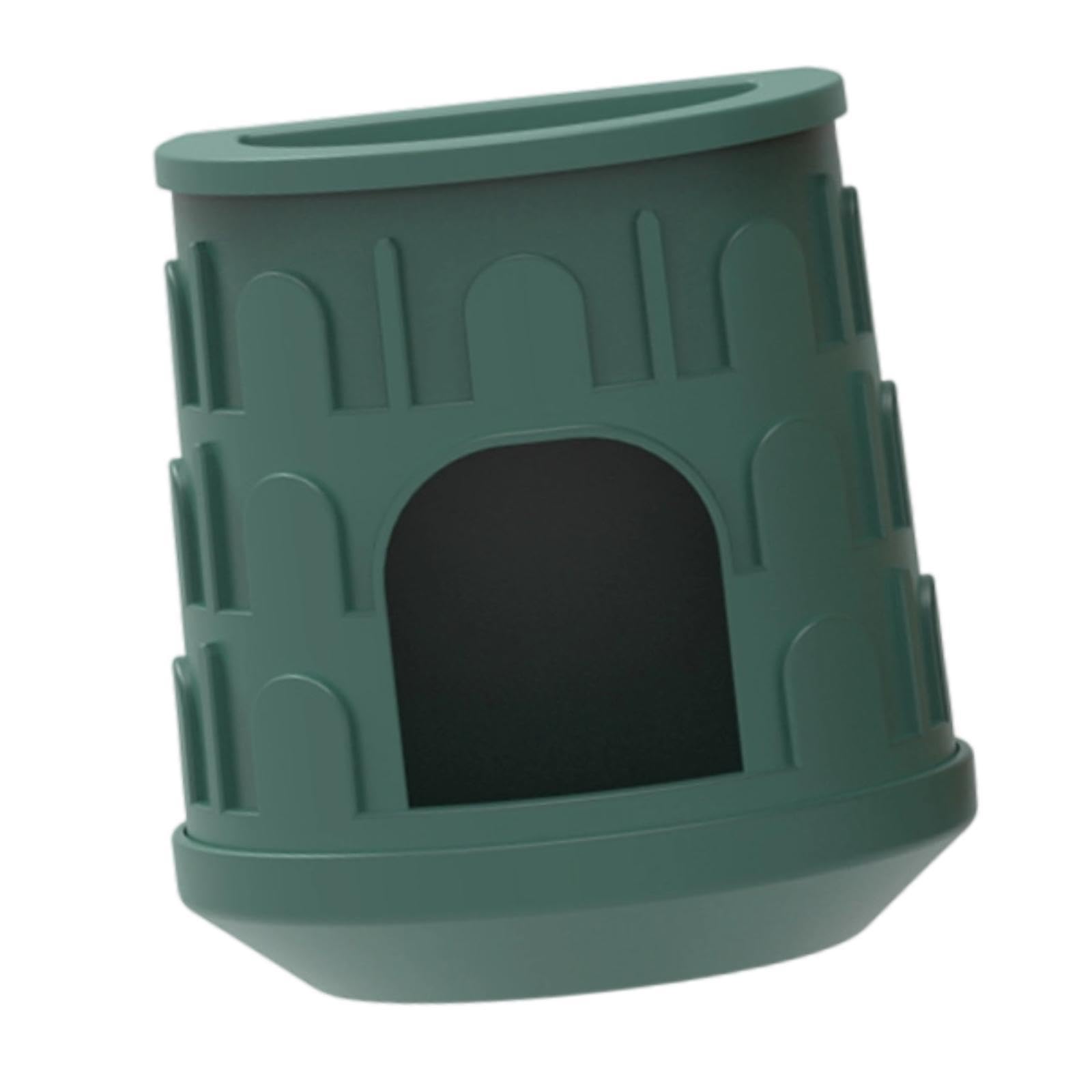 Baoblaze Reptile Hideout Reptile Cave Unique Convenient Accessories Decorative Habitat Decor for Frog Chameleon Gecko Leopard Lizards, Dark Green