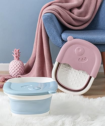 Bañera Plegable Portátil para Pies para Remojar con Acupresión Azul miniatura 4