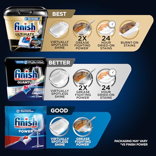 Finish - Quantum - 82 unidades - detergente para lava-louças - Powerball - Ultimate Clean & Shine -