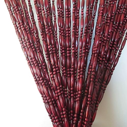 Rideaux de perles en bois naturel pour la séparation et décoration de porte intérieure