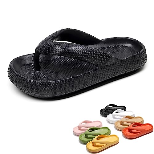 Cloudies Flip Flops for Women and Men, Summer Beach Cloud Pillow Slides EVA Comfy Bath Spa Walking Sandals