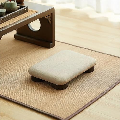 Minimalist Wooden Floor Chair for Home - Compact Cushioned Seat