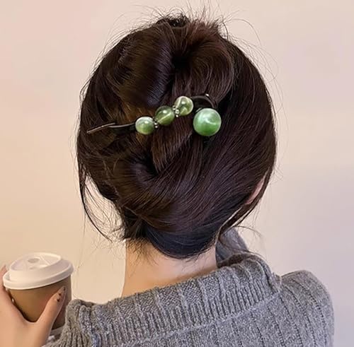 Pinzas de cabello con perlas twist 5 piezas miniatura 7
