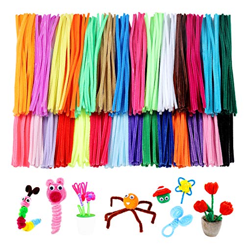 Pipe Cleaners 420 Pcs 28 Colors Chenille Stems for DIY Crafts Decorations Creative School Projects (6 mm x 12 Inch, Assorted Bright Colors)
