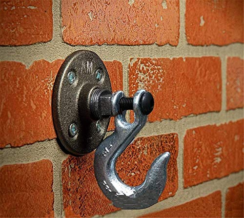 3 Pack Mood.sc Towel And Robe Hook Set By Pipe Decor, Heavy Duty Diy Style, Rustic And Chic Industrial Iron Pipe Electroplated Galvanized Silver Finish (3, Heavy Single Hook) #TOP3