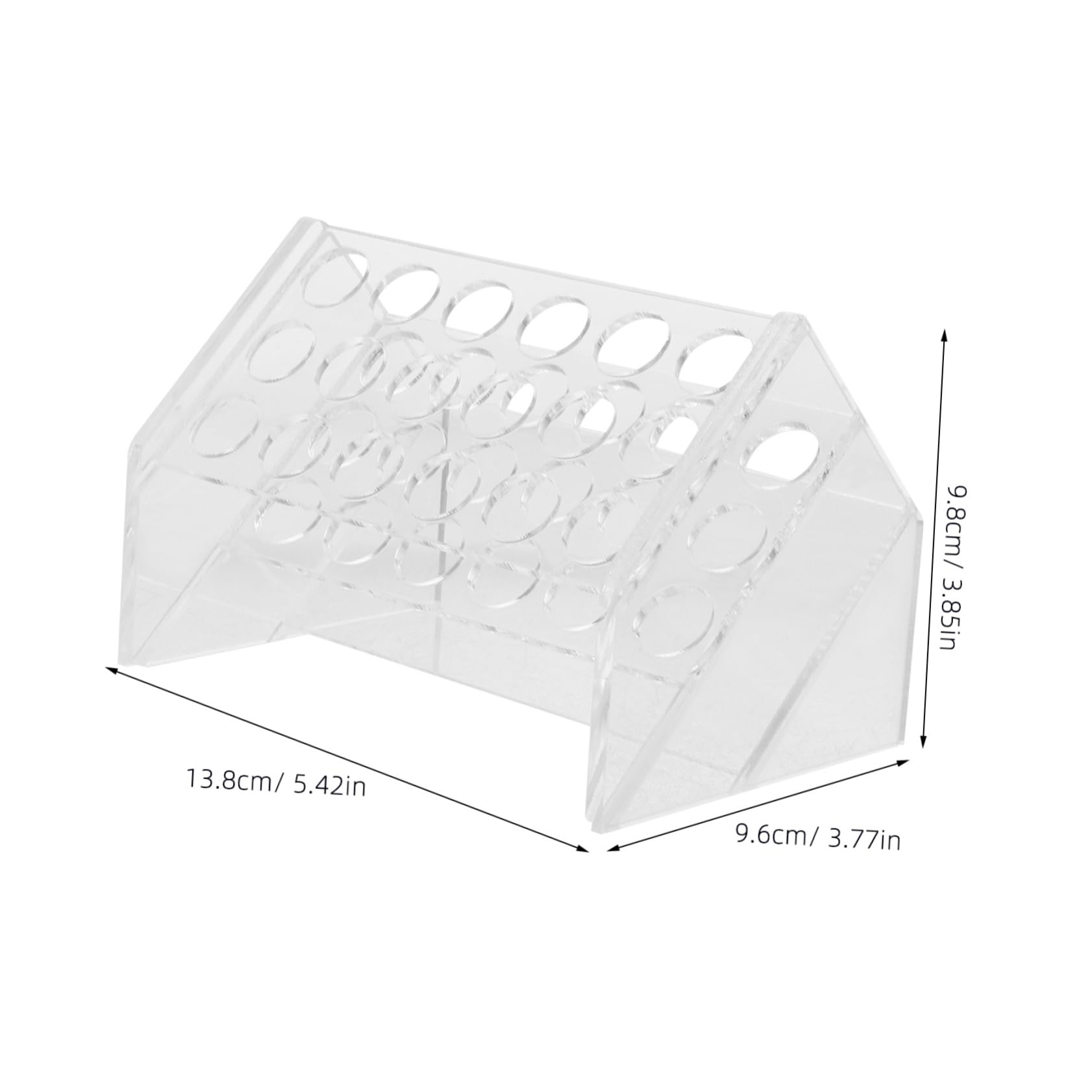 NAMOARLY Lab Test Tube Holder Compact Portable Angled Storage Rack for 10/15ml Tubes Reusable