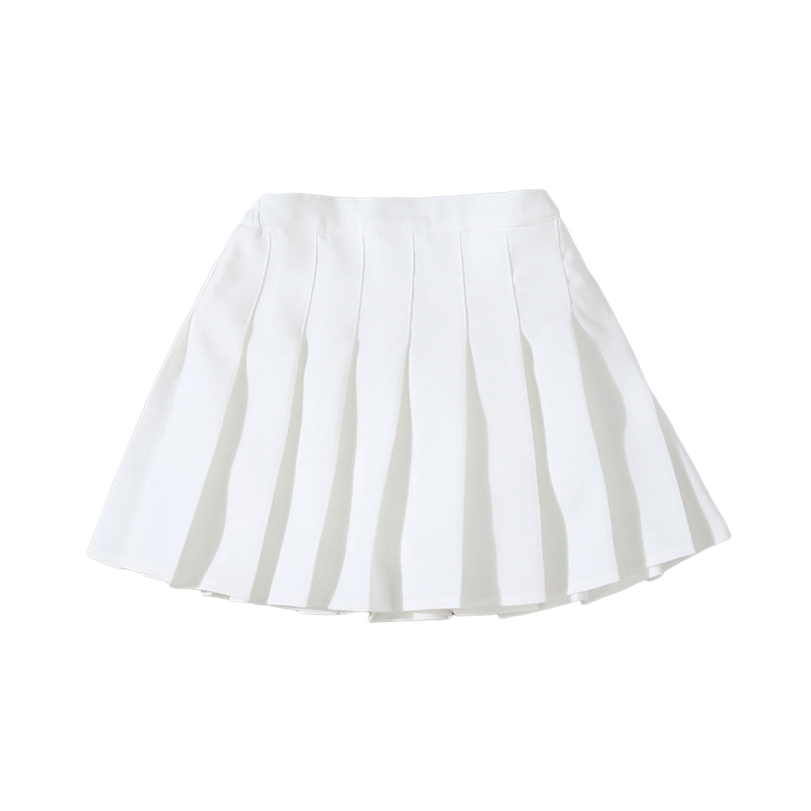 Générique Filles été Mode Taille Tennis plissé Jupe Mince décontracté Mini Taille Jupe Mode Jupe Haute (White, 11-12Years)