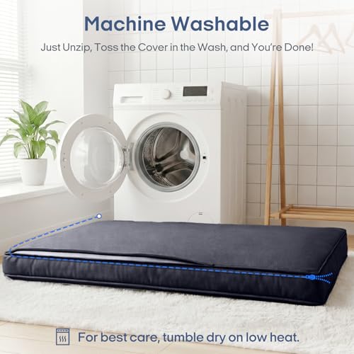 Image of ZonLi Japanese Floor Mattress Futon Mattress Full Size, Thicken Roll Up Tatami Mat Washable Cover, Portable & Foldable Floor Bed Mattress for Sleeping, Dormitory, Adult