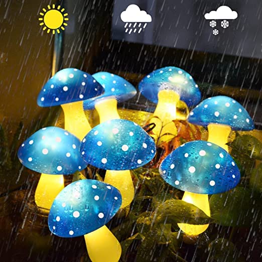 Solarna lampa ogrodowa, 8 trybów oświetlenia, wodoodporne ozdoby do ogrodu, trawnika, ścieżki, krajobrazu, podwórka, ścieżki, dekoracja ogrodzenia (czerwona 20)