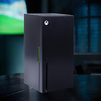 Ukonic Xbox Series X Replica Mini Fridge, 8-Can Cooler, AC/DC Powered, Thermoelectric, Portable Storage for Snacks and Drinks, Gamer Essential
