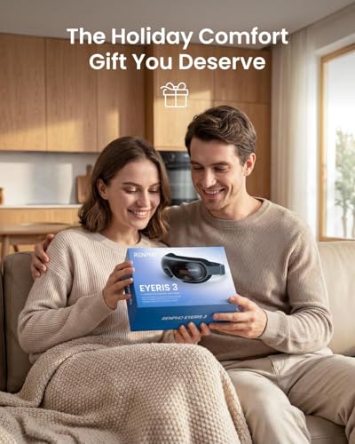 Image of RENPHO Eyeris 3 Eye Massager with Heat and Cooling, Massaging Eye Mask | Voice Control, Vibration & Compression Massager for Dry Eyes & Head Tension, FSA Eligible HSA, Birthday Gifts