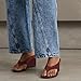 Wansseny Women Unique Wedge High Heel Flip Flops Slip on Open Toe Mules Fashion Party Club Dating Thong Sandals Size 15 Deep Red