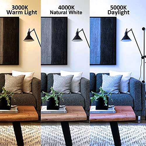 Alluky 3-Way Led Bulbs 50 100 150 Daylight, A21 5000K Led Bulbs 500/1600/2200Lm, E26 Base Light Bulbs For Table Lamps, Desk Lamps, Floor Lamps - 2Pack #TOP7