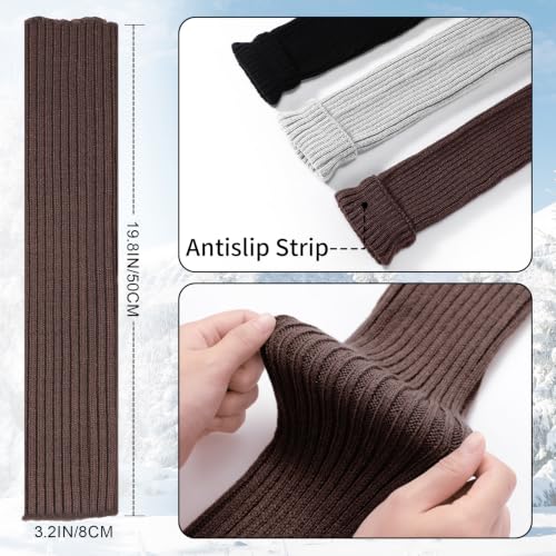 Image of Passionbility Leg Warmers for Women 80s, Ribbed Knit Long Socks Leg Warmer | Leg Warmers Women Girls Y2k, Warm LegWarmer Long Socks for Party Yoga Sports Fashion Accessories, Medium Size Stretch Fit