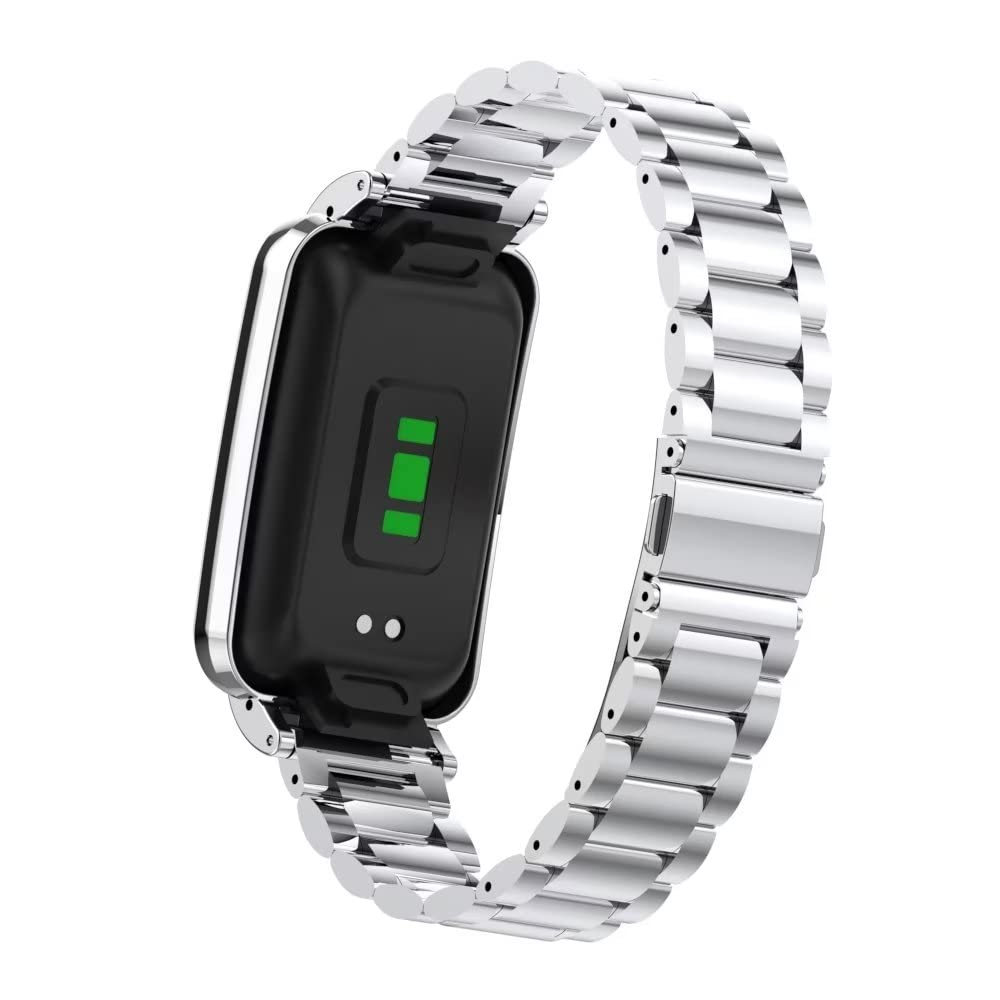 T-BLUER Compatible for Xiaomi Mi Band 7 Pro Strap,Mi Band 7 Pro Stainless Steel Metal Replacement Band Straps Watchband Accessories for Miband 7 Pro Smart Bracelet - Image 4