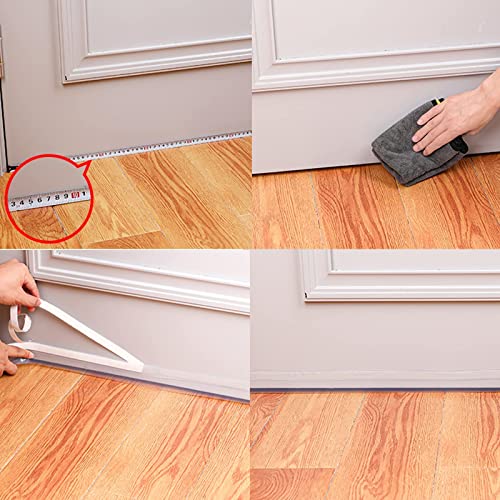 Weather Stripping Door Seal Strip, 2 Pack Adhesive Door Sealing Tape For Doors And Windows, Silicone Door Sealing Strip #TOP3