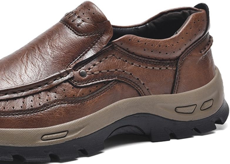 HBJWOV Shoes Men's Outdoor Slip-on Loafers Low-top Round-Toe Thick-Soled Oxford for Traveling Driving Mountaineering Men Versatile Comfortable