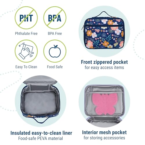 Wildkin Kids Insulated Lunch Box, Floral Bloom by Wildkin - Image 4