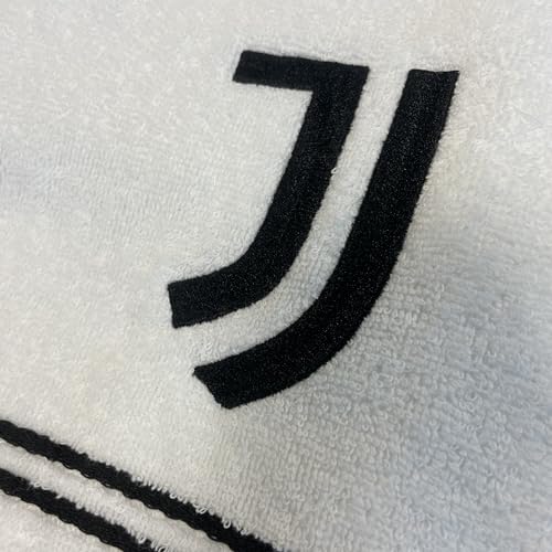 hermet Juventus - Toallas de baño, Juego de 2 Toallas de baño, Toalla de Cara, Toalla de bidé, Producto Oficial, 100% algodón, Juego de 2 Piezas, Blanco y Negro