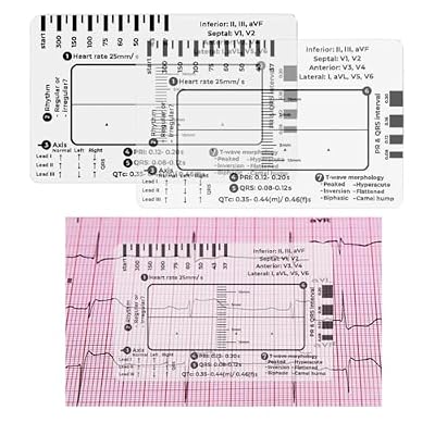 2 Pack ECG 7 Step Ruler for ECG EKG Interpretation - UK | Ubuy