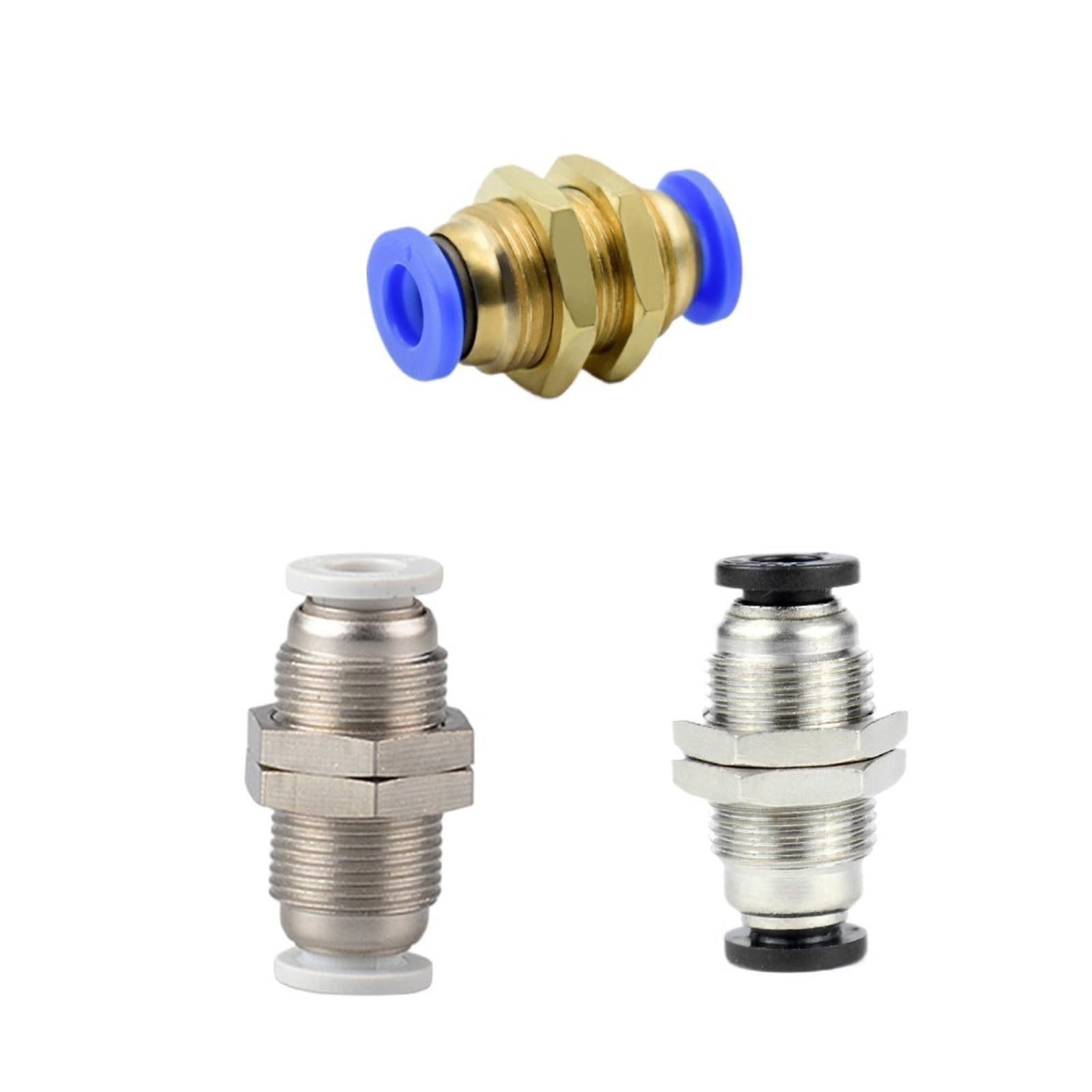 1 raccordo pneumatico PM per tubi ad aria, raccordi rapidi per tubi flessibili da 4 mm 6 8 10 12 mm (12 mm (nero))