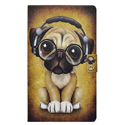 CaseFun Custodia Galaxy Tab A 10.5, PU Pelle Smart Case Stand Flip Book Style Cover per Samsung Galaxy Tab A SM-T590 / SM-T595 10.5 Inch 2018 Tablet Custodia Protezione Cane