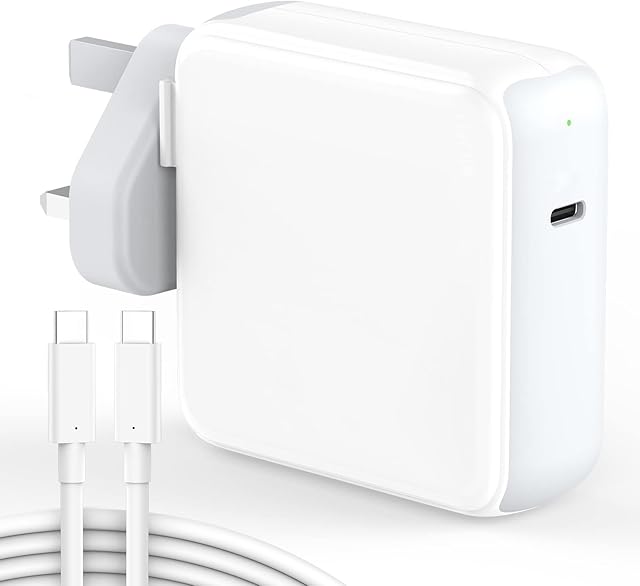 96W USB C Charger for MacBook Pro 16/15/14/13 inch 2021, 2020, 2019, 2018, New MacBook Air, iPad Pro 12.9/11 inch, Type C Fast Power Adapter, with 2M 5A USB C to USB C Charger Cable, LED 