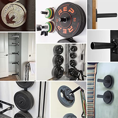 Weight Plate Rack, Gym Wall Mounted Weight Plate Holder, Heavy-Duty Metal Weight Plate Storage For 2 Inch Olympic Weight Plates - 275 Lbs Max Capacity #TOP3