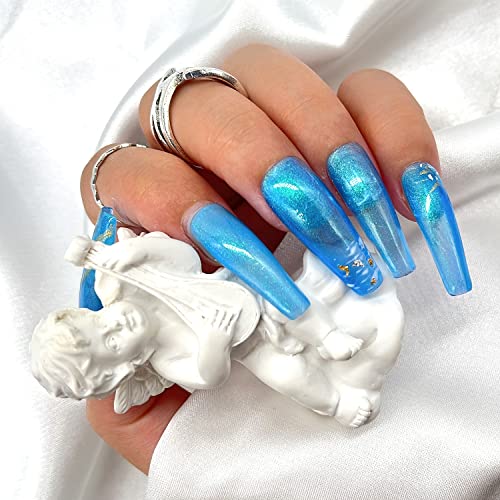 Senvenski Ice Jelly Crystal Gel Nail Polish Translucent Sheer Clear Glass Green Blue Pink Purple Glitter Soak Off Gift Set Uv Led Art Varnish Kit Multicolour (Cs017) #TOP2
