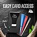 Mountain Voyage Co Minimalist Wallet for Men - Slim RFID I Scratch Resistant, Matte Black Credit Card Holder & Money Clip, Easily Removable Money & Cards, Mens Wallets