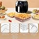 YQL Airfryer Zubehör für Russell Hobbs 4L, Stapelbare Gitter für Heißluftfritteuse Klein 4L - 6,5L, 304 Edelstahl Heißluftfritteuse Zubehör Eckig für COSORI/Philips/Tefal/Ninja Airfryer, Backofen