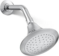 Kohler Forté 10282-AK-CP Single-Function Showerhead with Katalyst Tech, 2.5 GPM Polished Chrome - Intense Powerful Spray