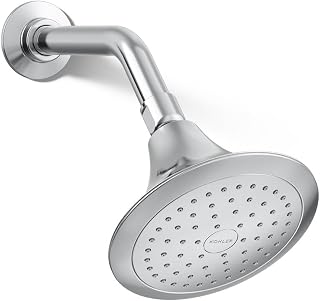 Kohler Forté 10282-AK-CP Single-Function Showerhead with Katalyst Tech, 2.5 GPM Polished Chrome - Intense Powerful Spray