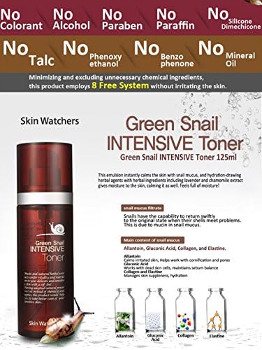 Skin Watchers green snail intensive toner 125ml / Health & Beauty / Skin Care / Cream / Moisturizers / personal makeup / korean beauty cosmetic