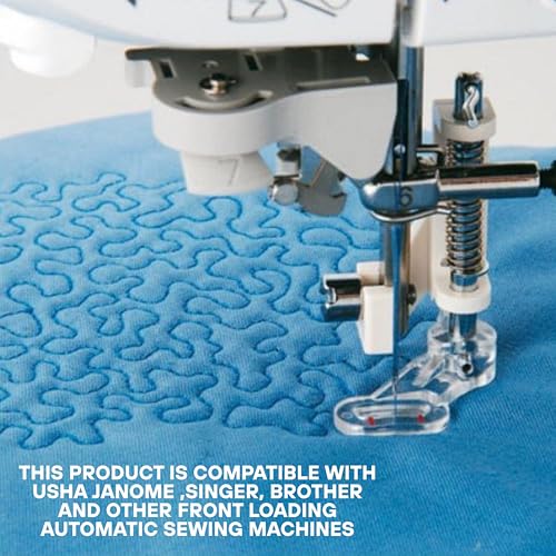 Image of ZENITH Darning Spring Type Pressure Foot Snap on Type for Automatic Electric Low Shank Sewing Machines Suitable for Usha Janome Brother Singer etc Creme (Darning Spring Type Creme)