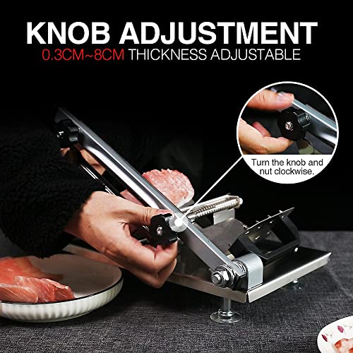 Koconic Manual Frozen Meat Slicer,Stainless Steel Meat Cleavers For Beef Mutton And Pork Roll ,Food Slicer Machine For Home Cooking #TOP3